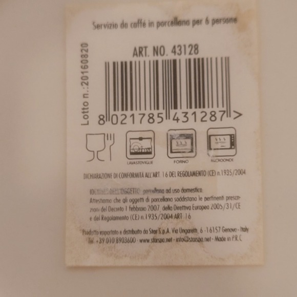 Italian Tea Pot White With Red Floral Pattern - Picture 9 of 16